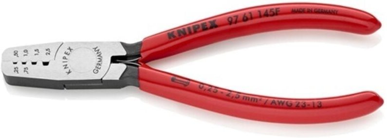 Knipex - 97 61 145 f Crimpzange Aderendhülsen 0.25 bis 2.5 mm²