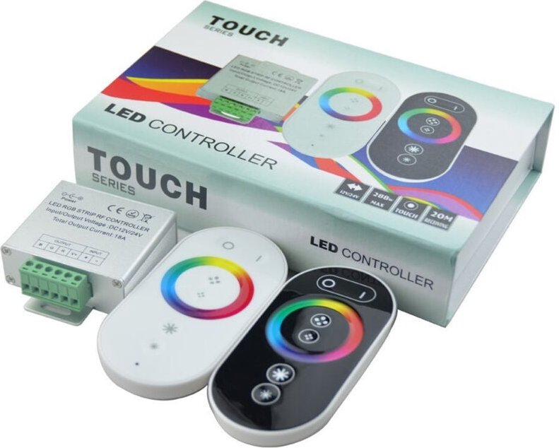 Trade Shop Traesio - Trade Shop - Dimmer Controller rgb Fernbedienung rf 12-24V 18A für led Streifen 5050 rgb -