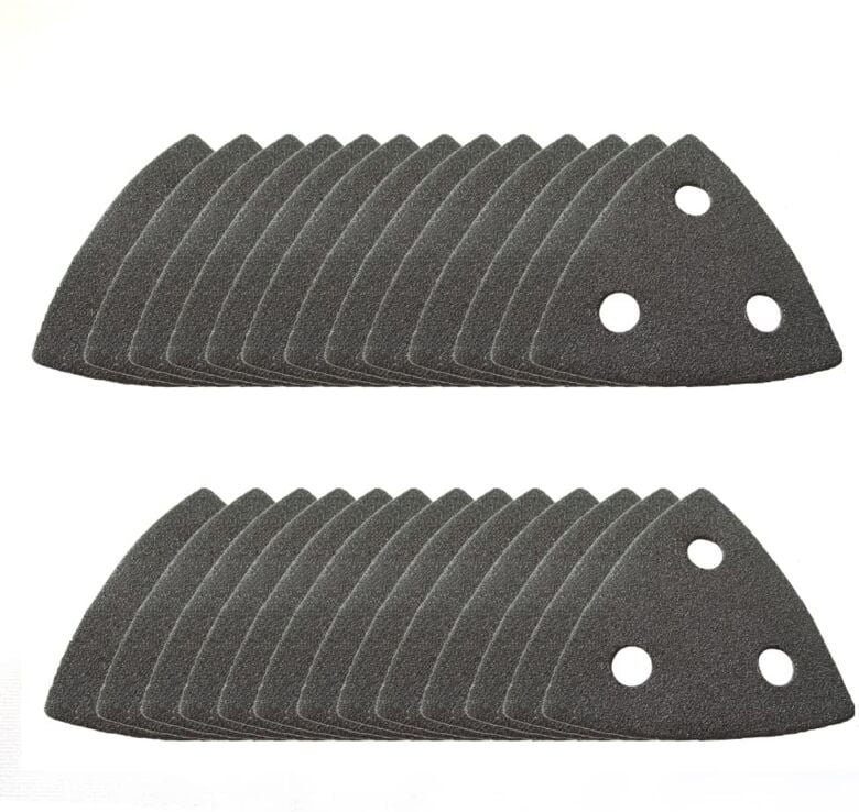 26 Stück Dreieck-Schleifblätter, 3 Löcher, 80 x 80 x 80 mm, dreieckiges Schleifpapier, Körnung 40/80/120, zum Schleifen ...