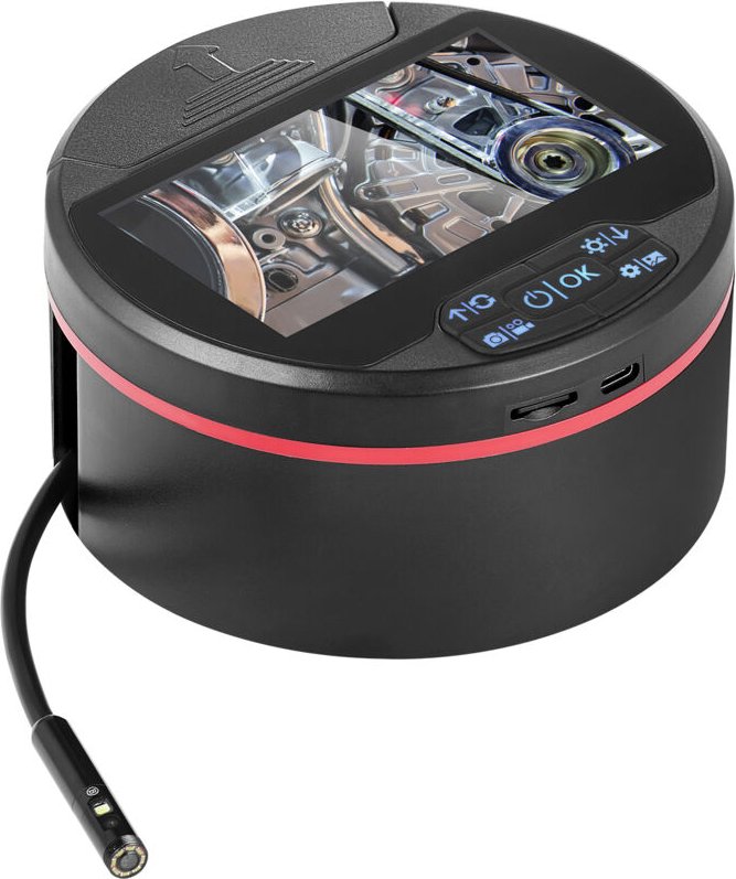 Mophorn Borescope Endoskopkamera mit Dreifachobjektiv und Licht, 4,3-Zoll-IPS-Bildschirm, 8 + 2 Lichter, 16,4 Fuß Kabel,...