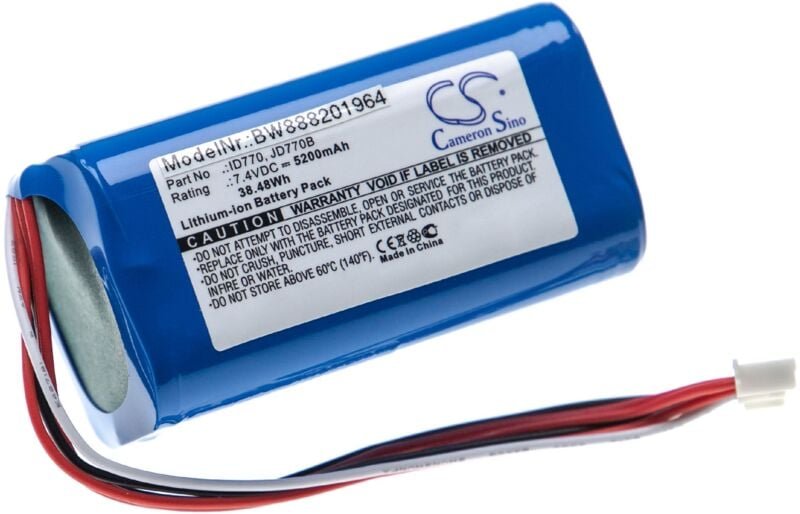 Vhbw - Akku kompatibel mit Sony SRS-XB40, SRS-XB41 Lautsprecher Boxen Speaker (5200 mAh, 7,4 v, Li-Ion)