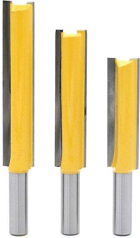 Stück 8-mm-Schaft-Fräser, extra lange Holzfräser, extra langer gerader Schaftfräser 8 mm 1/2" 50,8 mm, 8 mm 1/2" 63 mm, ...