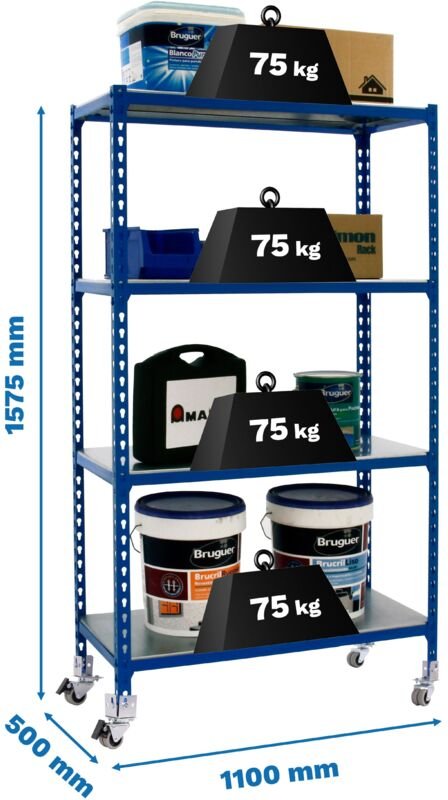 Simonrack Simonclick Mobile Superplus Regalsystem blau galvanisiert