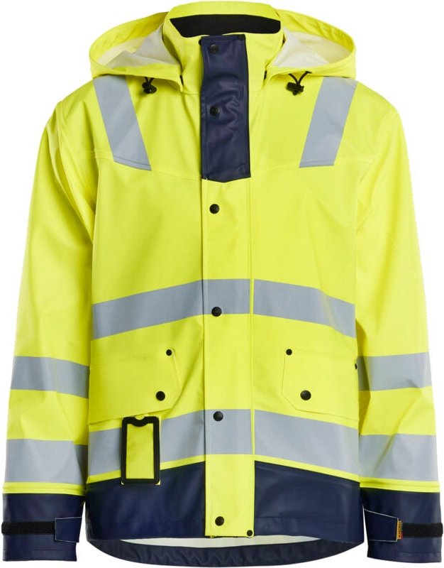 Thumbnail - Hochsichtbare Regenjacke Niveau 2 4302 – Neon Gelb / Marine 4XL
