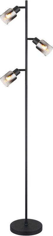 Stehlampe - Hubertus - schwarz - metall - ø 23cm - E14 - - Globo