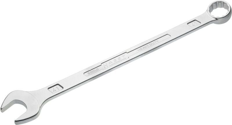 Hazet Ring-Maulschlüssel, extra lang, schlanke Bauform, Außen-Doppel-Sechskant-Tractionsprofil, 41 mm