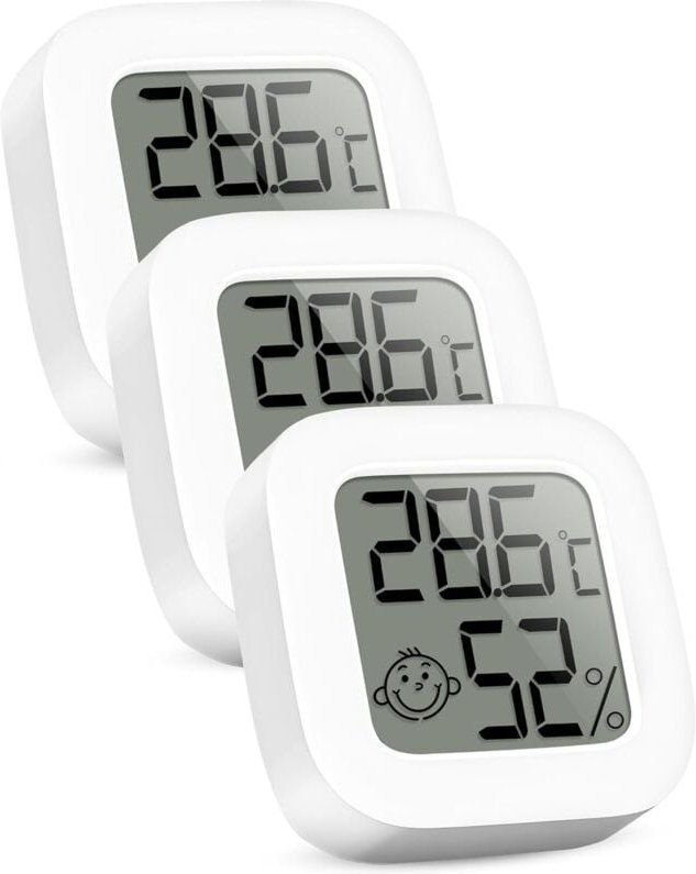 Mini-LCD-Digitalthermometer – Thermometer und Hygrometer für den Innenbereich, Thermo-Hygrometer, Luftbefeuchter für Bab...
