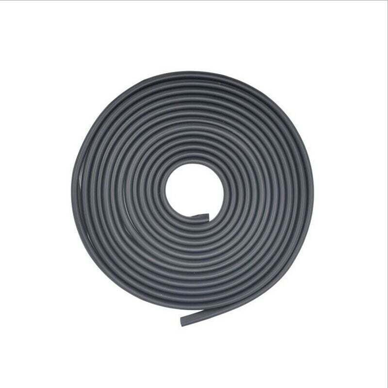 5 m U-förmiger einteiliger Türschutz aus Gummi (schwarz)