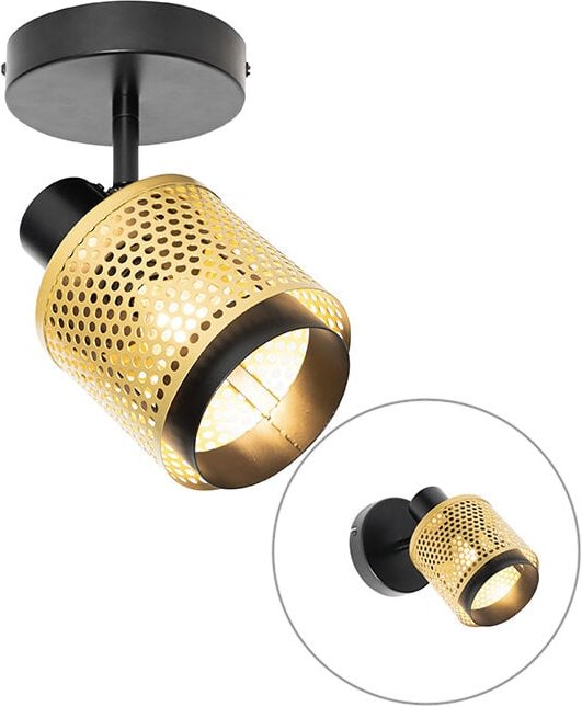 Industrielles Fleckschwarz mit Gold - Kayden