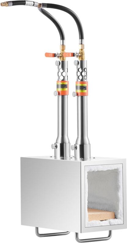 Mophorn - Tragbare Propan-Schmiede von , Hufschmiede-Schmiede mit 2 Brennern, 2600 °f, Edelstahl, Gas-Schmiede mit große...