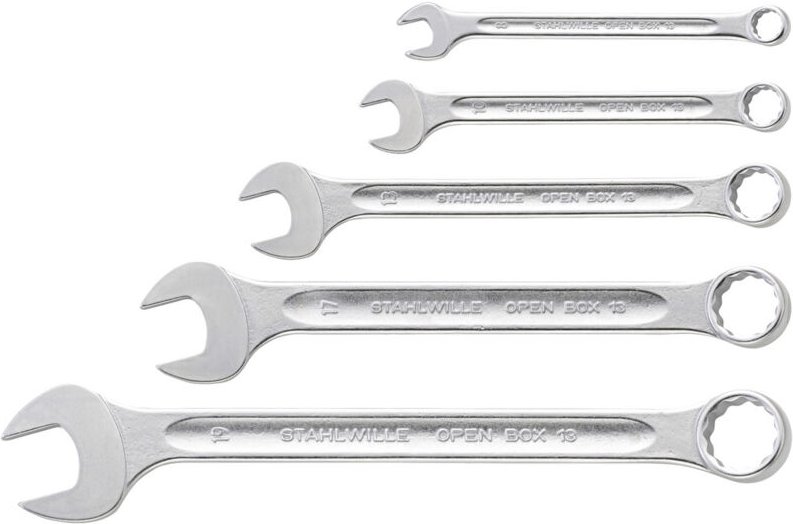 96400809 13/5 Ring-Maulschlüssel-Satz 5teilig Schlüsselweite (Metrisch) 8 - 19 mm - Stahlwille