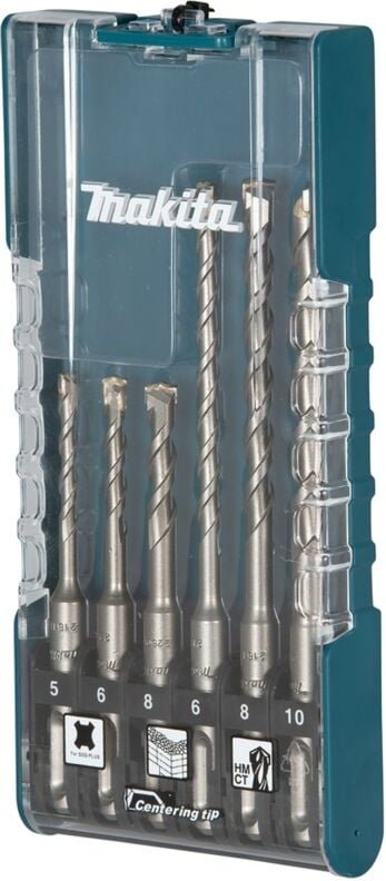 Steinbohrer-Set SDS-plus Centering tip 6-tlg., SDS-plus, Zweischneider, Zentrierspitze - Makita