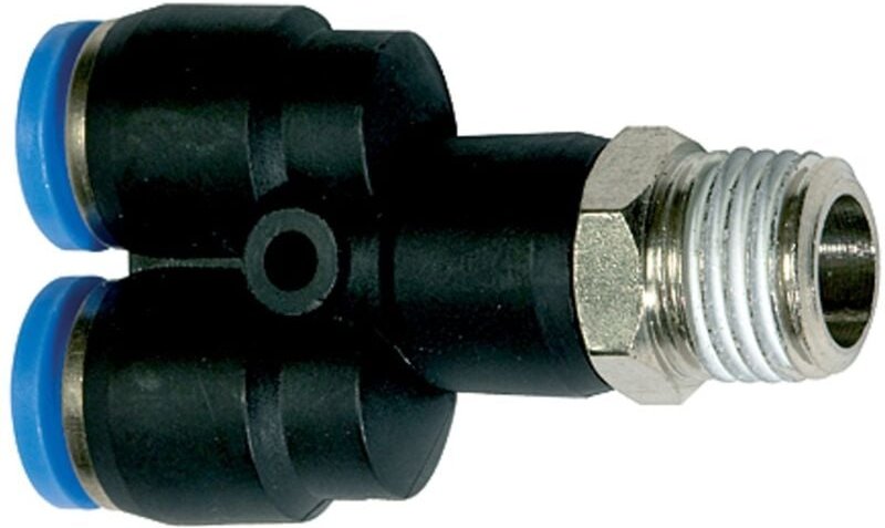 Riegler - Y-Steckverschraubung »Blaue Serie«, drehbar, r 1/8 außen, ø 12 mm