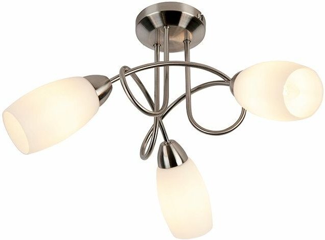 Klassische Deckenlampe Stahl 3 Lichter - Fortress