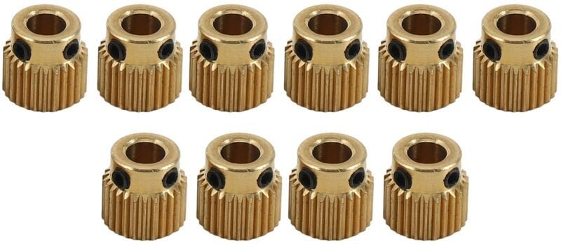 10 Pcs für Makerbot Oder 1,75mm Verbrauchs 26 Zahn Messing Extruder Feed Getriebe