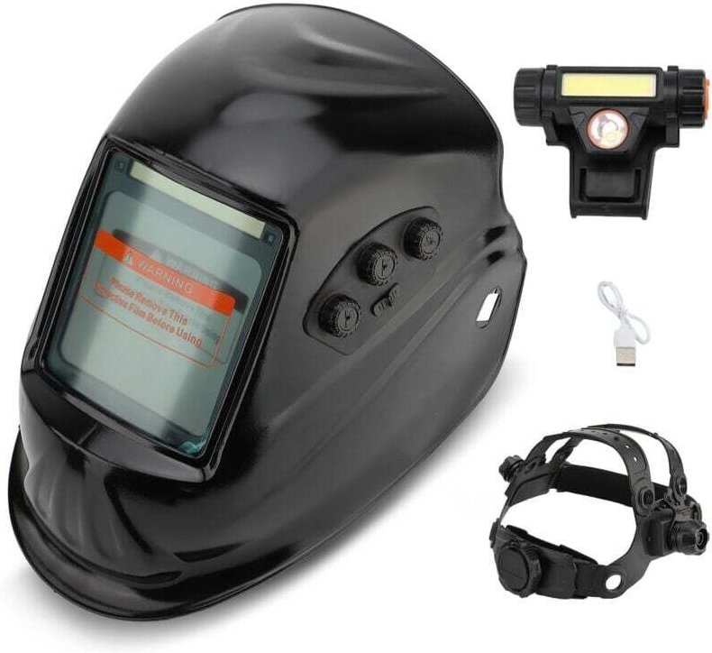 SNQ - Automatischer Schweißhelm, mit LCD-Bildschirm für Tig Mig mma Schweißschleifen (Schwarz)