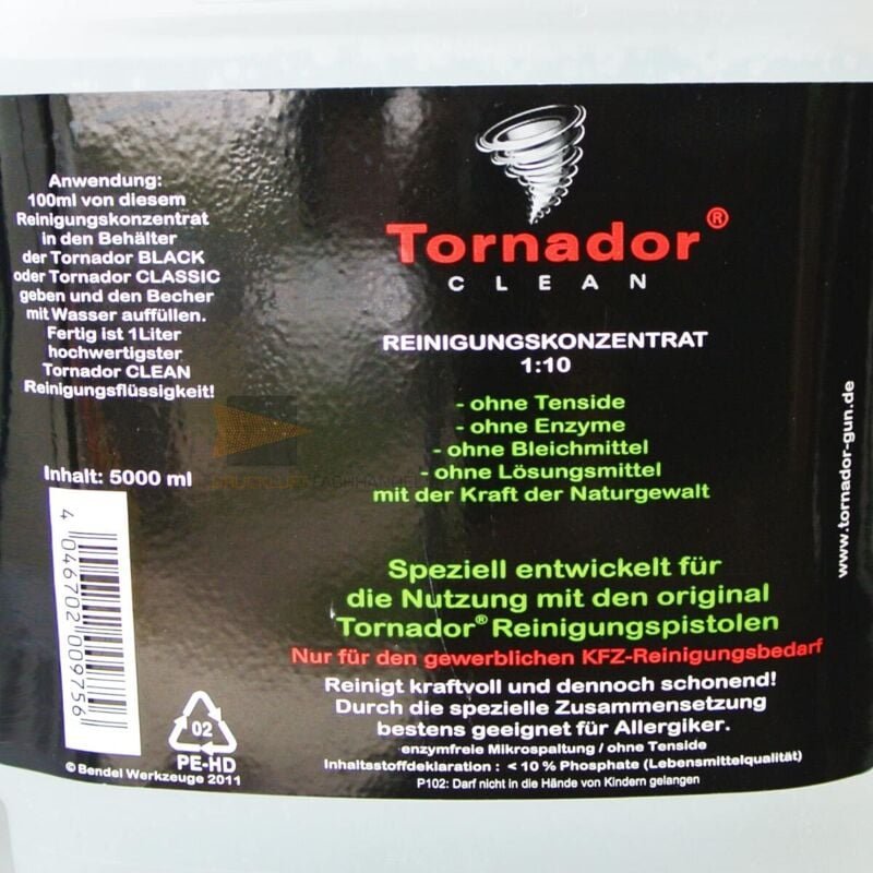 Tornador Set: Tornador BLACK Z-020RS Reinigungspistole inkl. Zubehör
