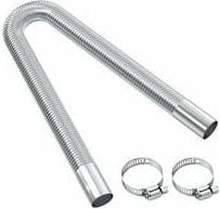 Ersandy - Auspuffrohr, 60 cm tragbares flexibles Edelstahl-Auspuffrohr mit 2 Edelstahlklemmen, Auto-Auspuffrohr (25 mm) ...