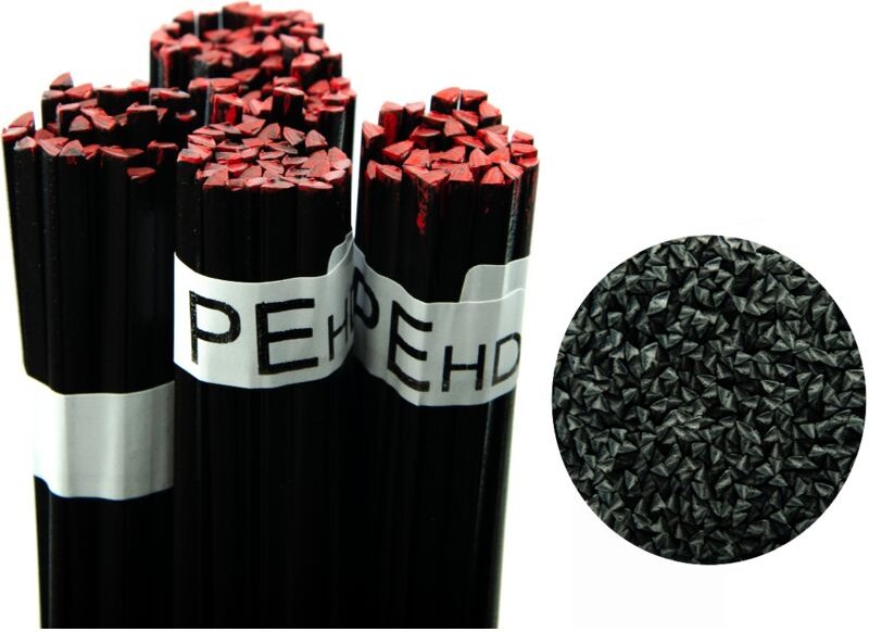 PEHD Schwarzer Kunststoff-Schweißbinder 100 g Dreieck 3,5 mm