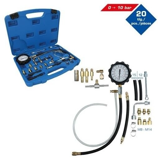 Brilliant Tools - Kraftstoff-Einspritzsystem-Tester-Satz 20tlg. - BT581350