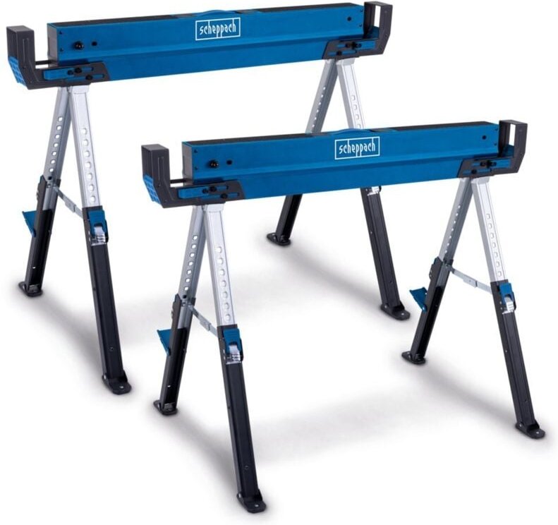 Thumbnail - Arbeitsbock MWB700 Scheppach 2er-Set 9 Stufen von 615 – 820 mm je Arbeitsbock 600kg