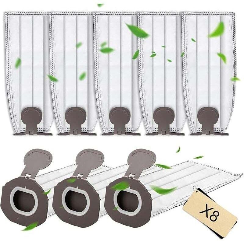 Lot de 8 Sac Aspirateur pour Vorwerk Kobold VK7 FP7 Sacs Filtrants de Rechange pour Aspirateur sans Fil Kobold VK7 FP7 S...