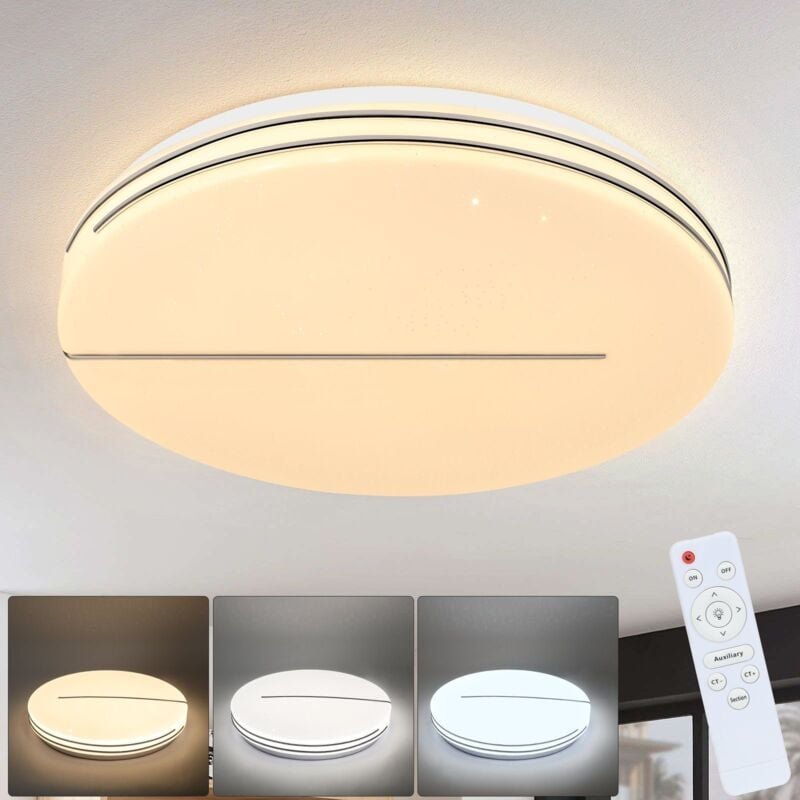 Deckenlampe led Deckenleuchte Wohnzimmer - Ø40cm Wohnzimmerlampe Dimmbar mit Fernbedienung 44W Schlafzimmerlampe Sternen...