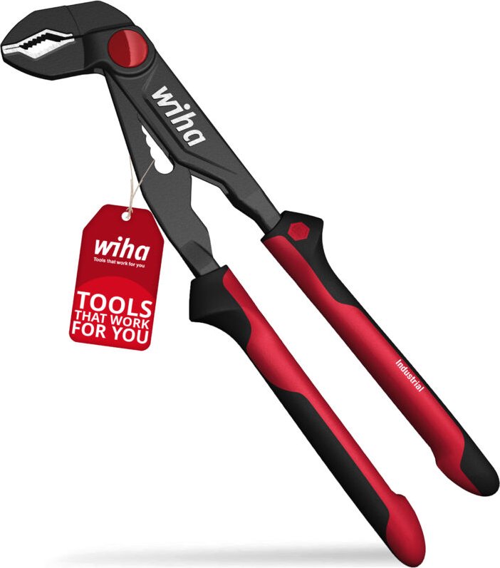 Wasserpumpenzange Industrial mit Druckknopf 300 mm i Rohrzange i Wasserrohrzange i schnelle variable Einstellung (36988)...