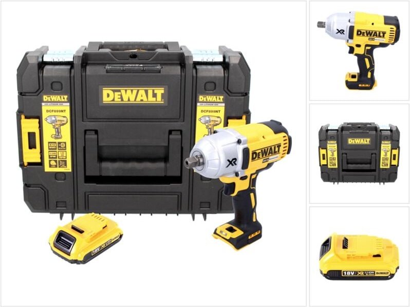 DeWalt DCF 899 NT Akku Schlagschrauber 18 V 950 Nm 1/2" Brushless + 1x Akku 2,0 Ah + TSTAK - ohne Ladegerät