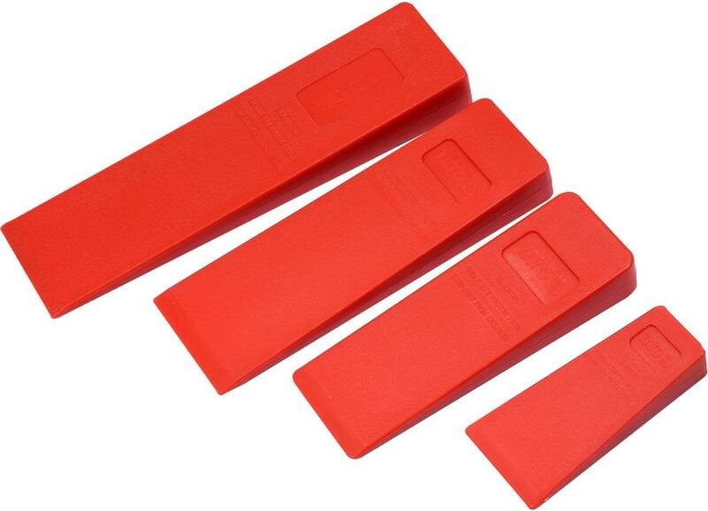 Holzspaltkeile Spaltkeile Fällkeile Scheitkeil Hammerkeil Treibkeil Kunststoff 4er-Set Nachsetzkeil