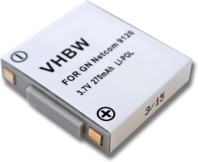 Vhbw - Akku kompatibel mit gn Netcom GN9125, gn-nordkom GN9120 Wireless Headset Kopfhörer (270 mAh, 3,7 v, Li-Polymer)