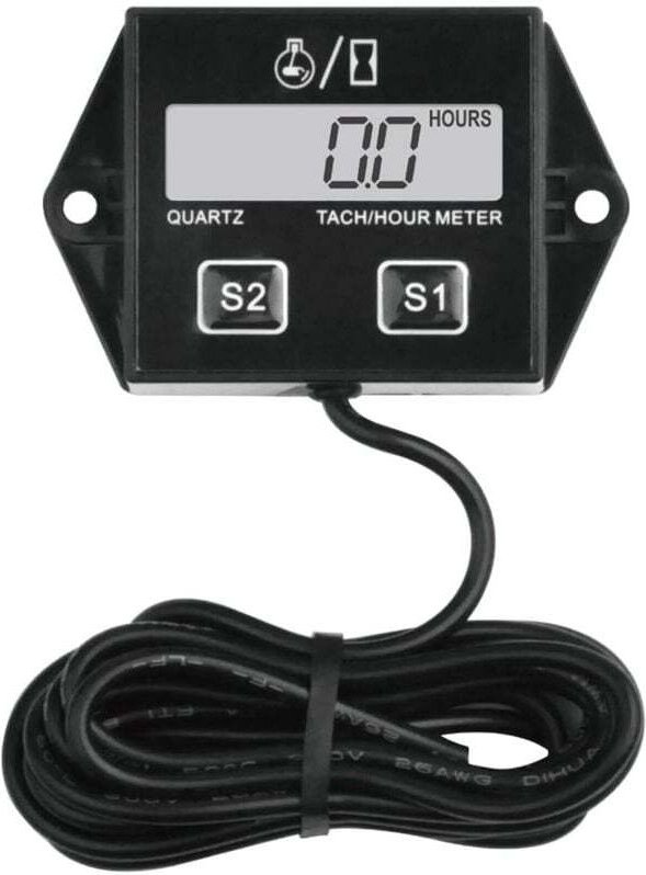 Tacómetro digital con contador de horas y batería reemplazable, medidor de rpm para scooter, tractor cortacésped, motocr...
