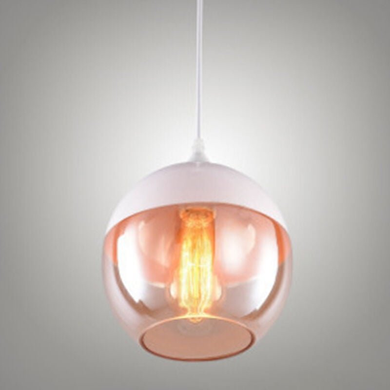 Pendelleuchte Moderne, Hängelampe mit Lampenschirm Braunes Glas, Kronleuchter E27 für Küche Wohnzimmer Schlafzimmer Korr...