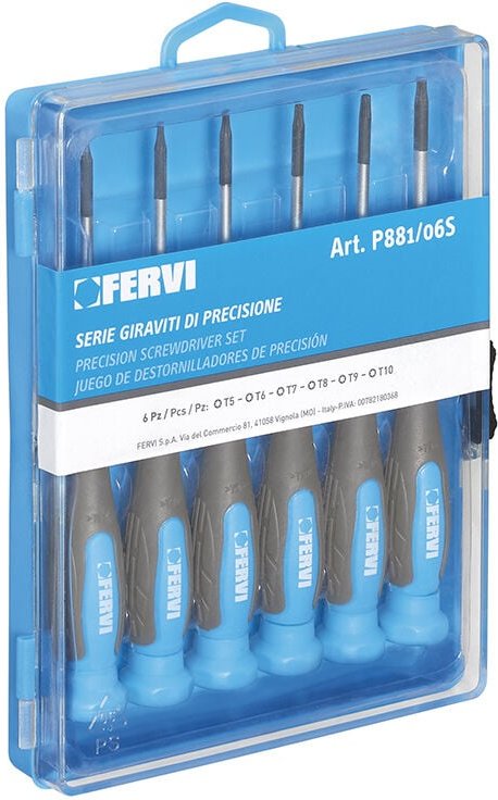 Torx-Prazisionsschraubendreher-Serie Fervi p881/06s