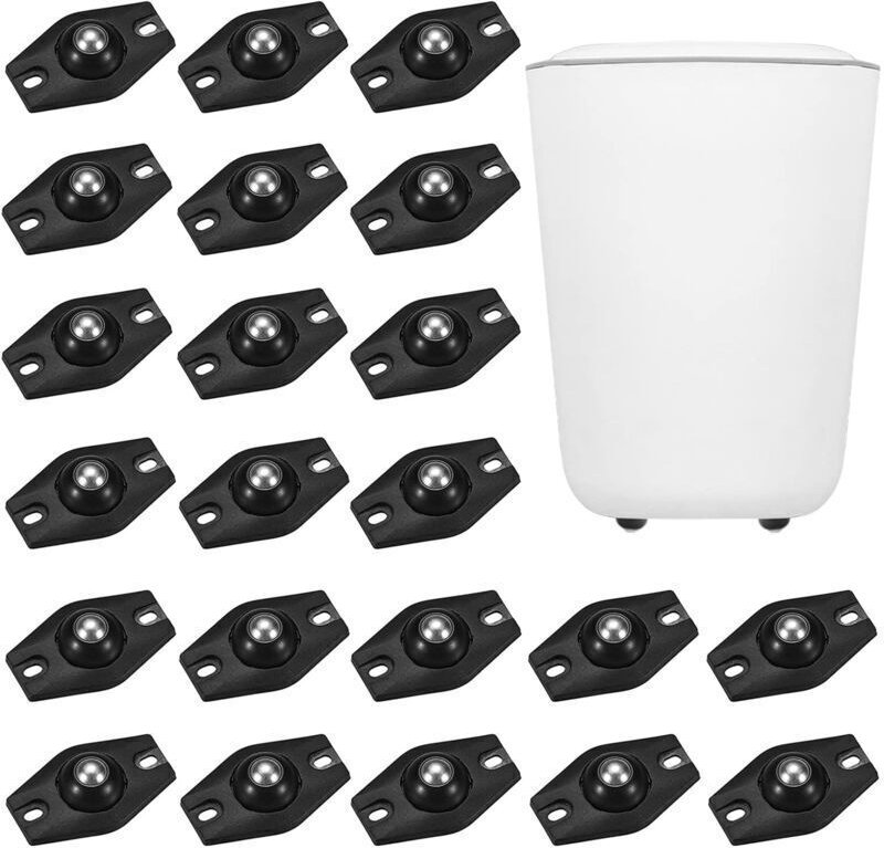 Set mit 22 kleinen Lenkrollen für Möbel, Lenkrollen, Möbelrollen zum Verschieben, selbstklebende Universal-Miniräder für...
