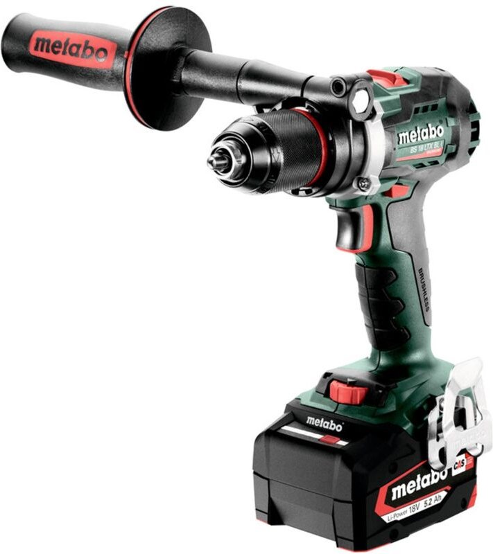 Metabo Akku-Bohrschrauber BS 18 LTX BL I, metaBOX 145 L, 18V 2x5.2Ah Li-Power + ASC 55