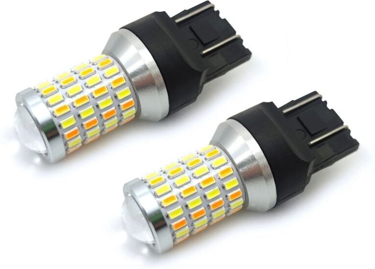 Thumbnail - Stück LED Birne 7443 12V CANBUS weiß-orange, zweifarbig klein