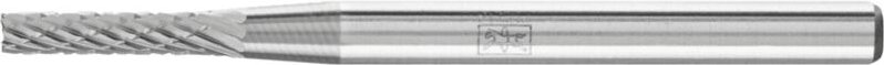 Thumbnail - Hartmetall Frässtift Zylinder zyas stirnverzahnt ø 02x10mm Schaft-Ø 3mm Z4 universal mittel fein - Pferd