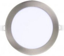 Fabrilamp - fab 146880403 Downlight Obsidian 4w 6500k Nickel Rund 320lm 2,5x9x9 Cm Schnitt 7 Cm