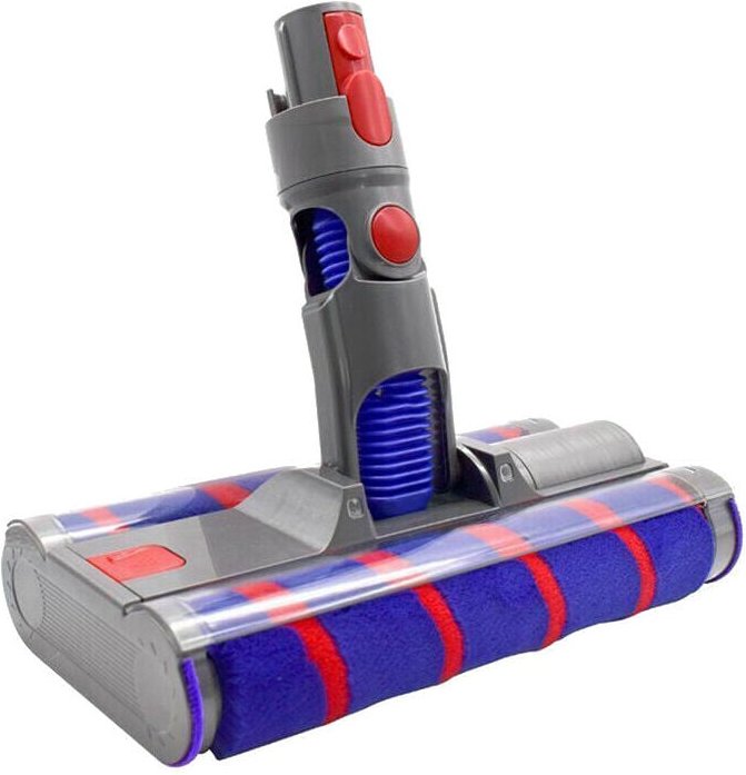 Elektrische Doppel-Bürste / Turbobürste / Bodendüse / Parkettdüse mit 2 Softrollen für Dyson V7 V8 V10 V11 V15 / inkl. 3...