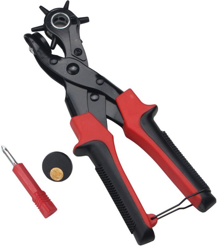 2–4,5 mm runder Locher mit 6 Lochgrößen, professionelle drehbare Ledergürtel-Lochzange für Karten, Uhrenarmbänder, Tasch...