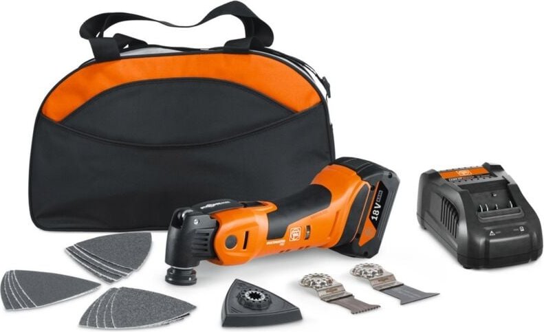 Fein - Akku multimaster amm 700 Max as, 1x 4,0 Ah und Ladegerät in Nylon-Tasche