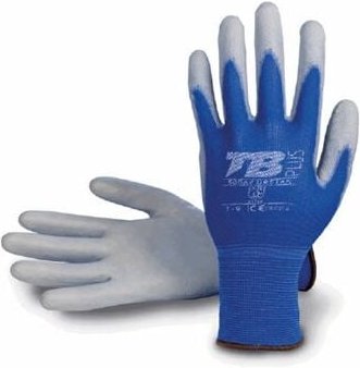 Thumbnail - Blauer Polyurethan-Handschuh für Lebensmittel, Größe 10, 500 Stück