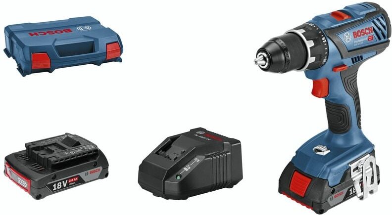 Bosch Akku-Bohrschrauber gsr 18V-28 mit 2x 2,0 Ah Akkus + Ladegerät im l-case