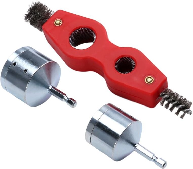 Tlily - Kupferrohrreiniger, 15 mm/22 mm Reiniger und Bohrrohrreinigungsbürste, Reiniger für elektrische Bohrer