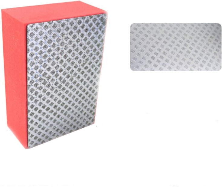 Handpolierpads, 4er-Set, Körnung 60, Volldiamant-Schleifblock zum Schleifen von Fliesen, Glas, Stein, Marmor, Keramik un...