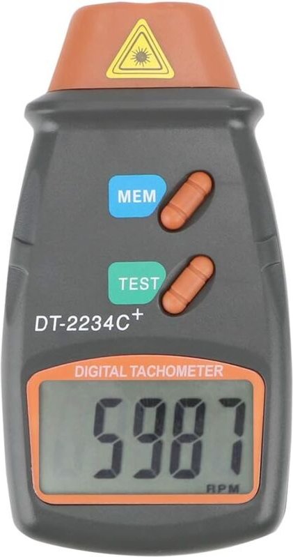 Tonchean - Tragbarer Auto-Laser-Tachometer, digitaler Drehzahlmesser, berührungsloser Tachometer