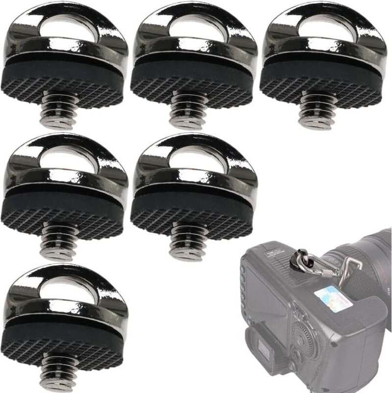 CCYKXA Schrauben für Stative und Einbeinstative, 6 Adapterschrauben für Kameragurte, D-Ring, 1/4"-Befestigungsschraube, ...