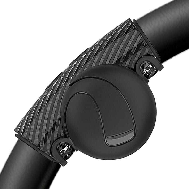 Thumbnail - Sjqka - Lenkradknauf Universal Lenkhilfe Lenkradknopf für Auto Traktor lkw Boot (Schwarz)