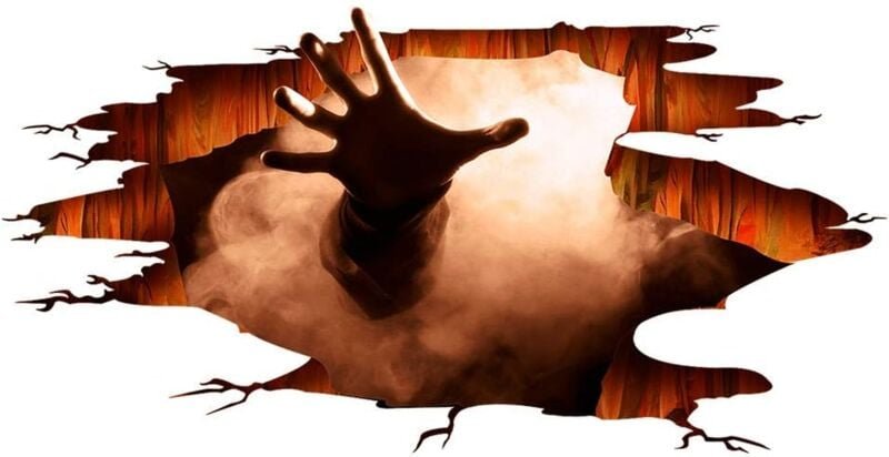 Dekorative Vinyltapeten, 3D-Wandaufkleber in Geisterhandform, Halloween-Boden- und Deckenaufkleber